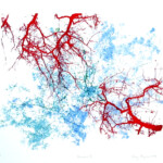 Branches 1, 2012. Mixed media on paper, 14 x 18 inches.