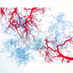Branches 4, 2012. Mixed media on paper, 14 x 18 inches.