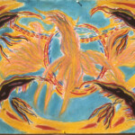 Crows Circling Flame, 31.5" x 47.25"